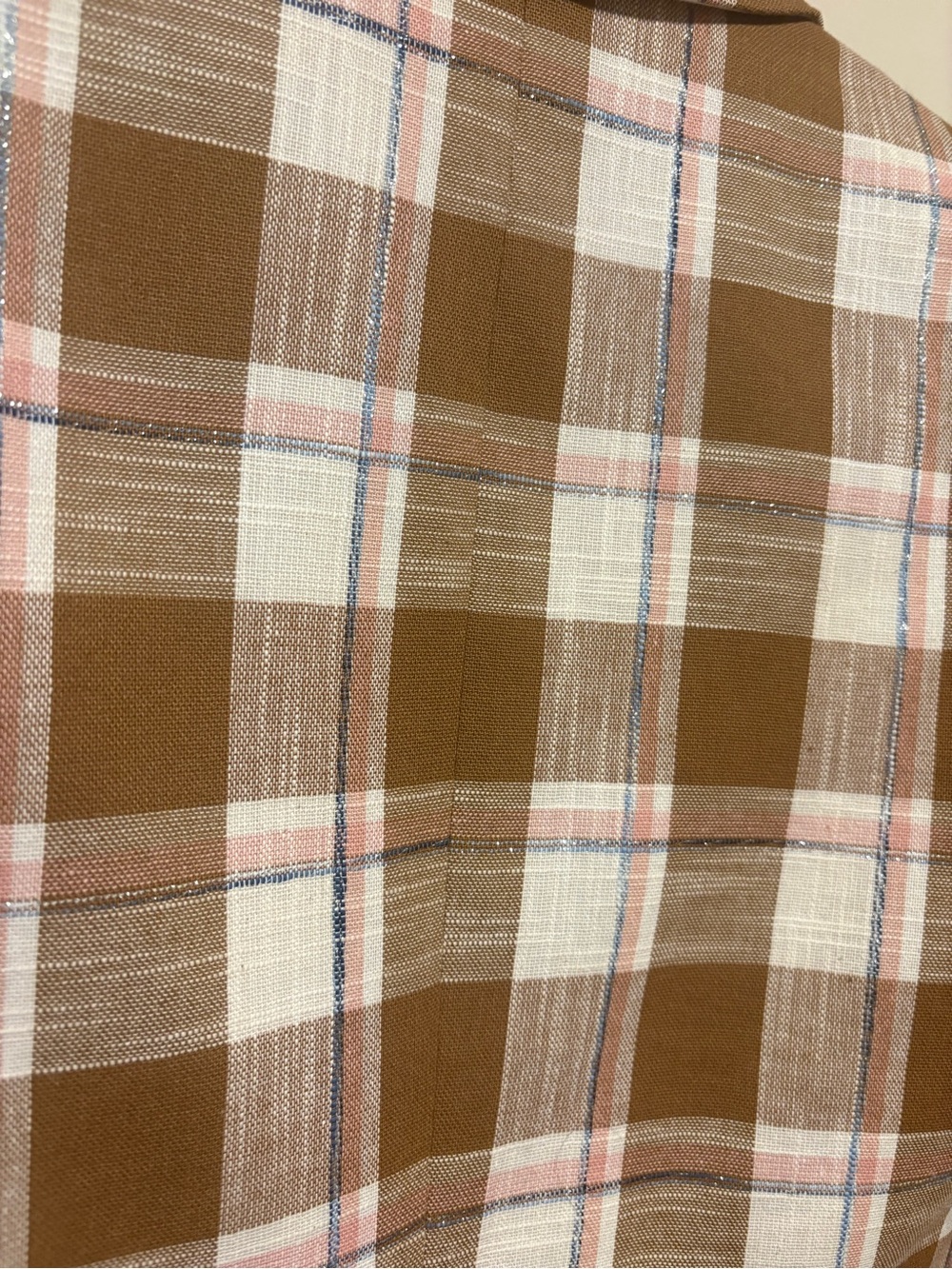 Veronica Beard Beacon double-breasted checked cotton-blend blazer Sz 6 - Picture 7 of 7